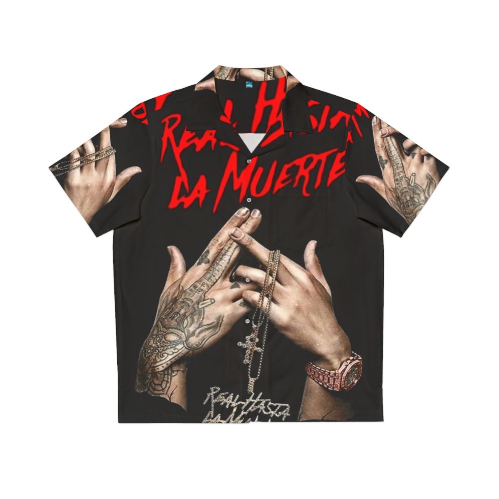 Anuel AA "Real Hasta La Muerte" Hawaiian Shirt with Tropical Print