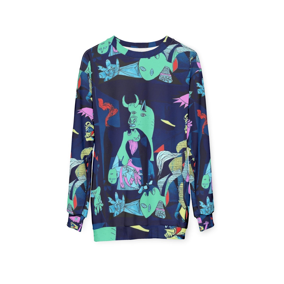 Guernica Pop Art Sweatshirt with Picasso Artwork - hanging