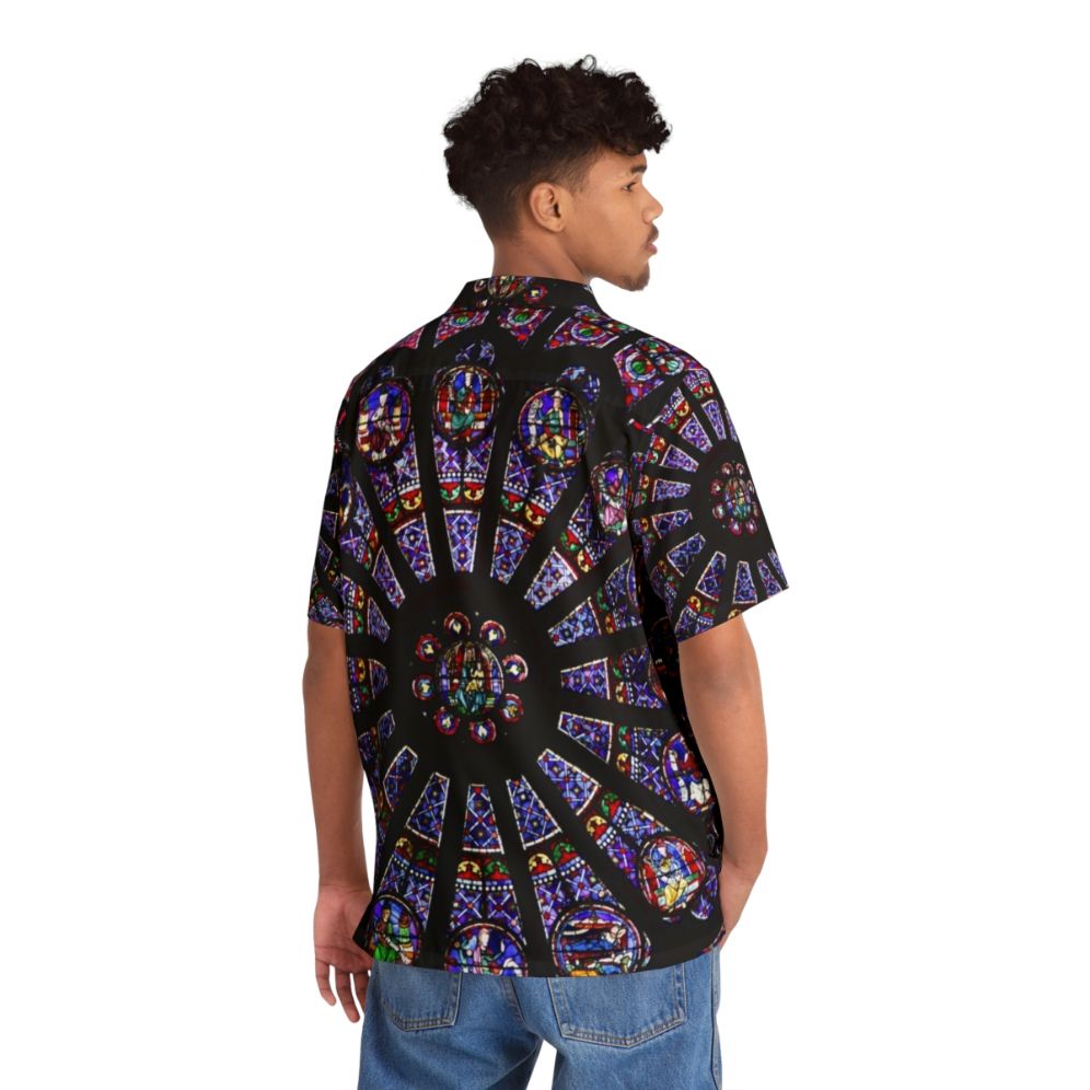 Notre Dame Rose Window Hawaiian Shirt - People Back