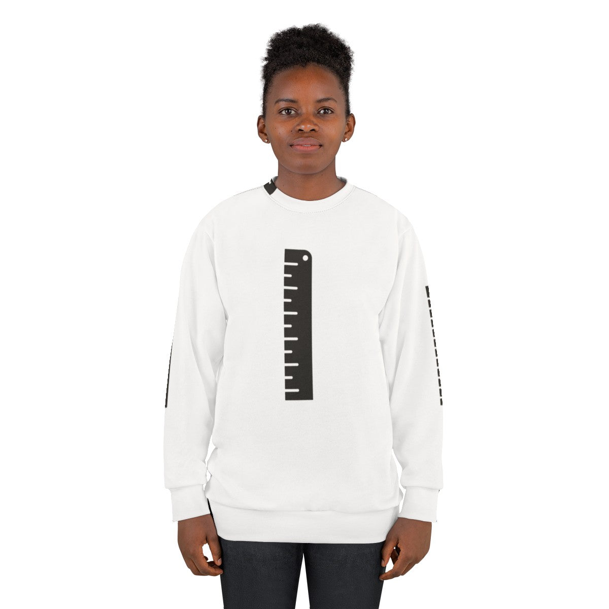 Ruler Sweatshirt with Measurement Markings - women