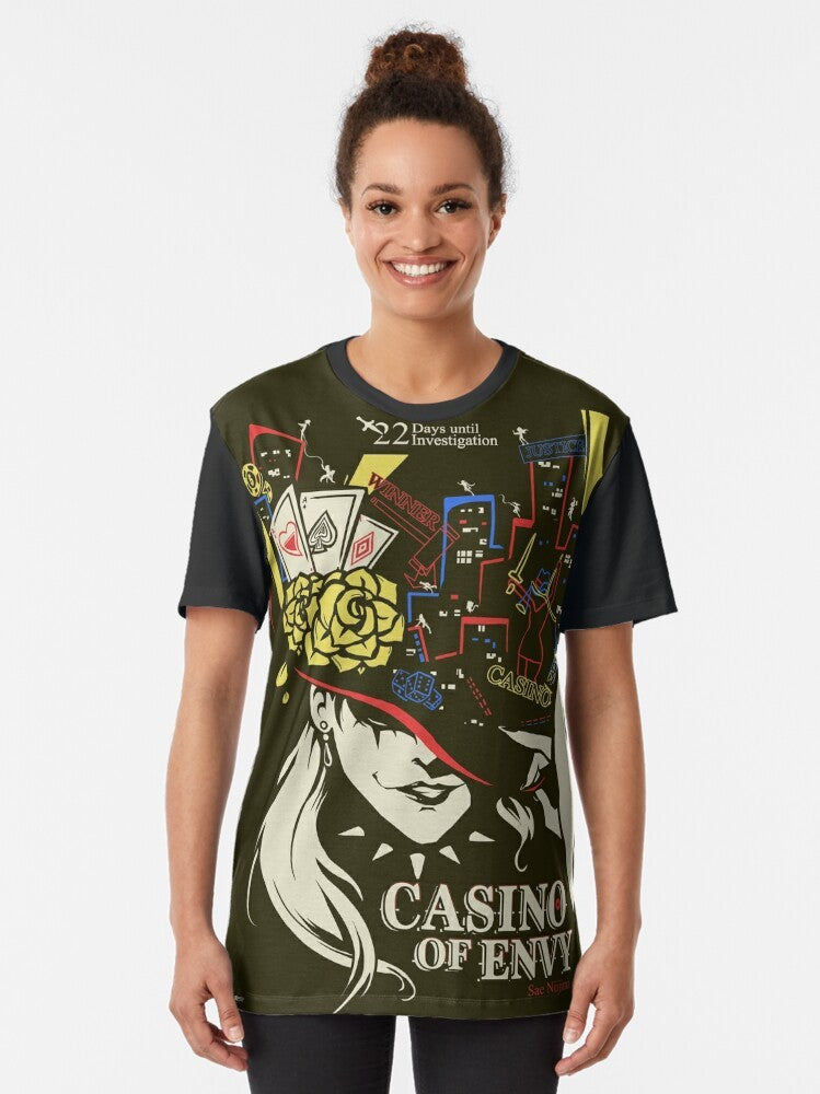 Persona 5 Joker Graphic T-Shirt featuring the leader of the Phantom Thieves - Women