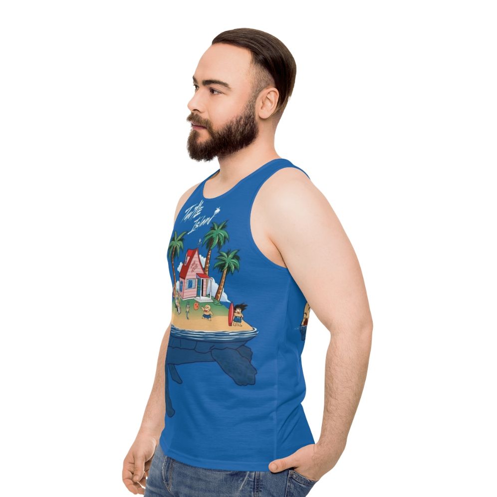 Unisex Turtle Island Tank Top - men side