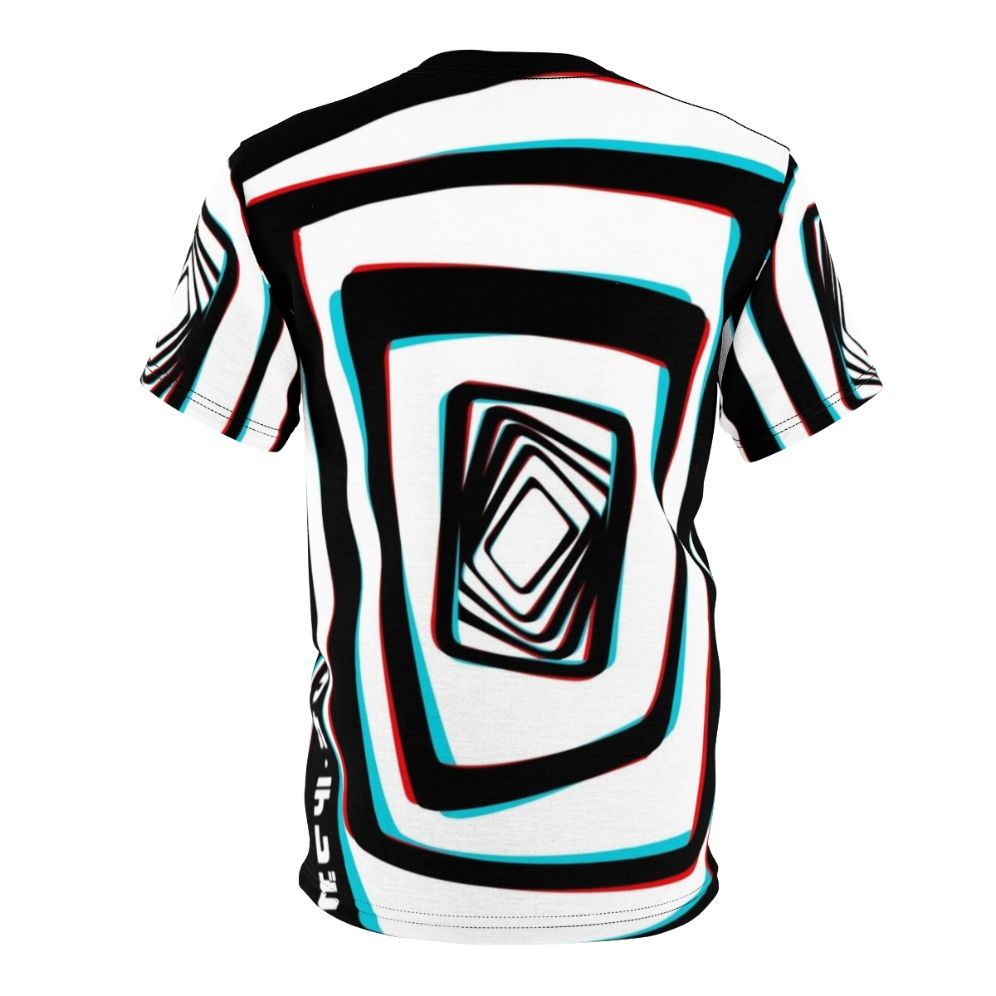 Persona 4 inspired t-shirt featuring a spiral design and Japanese text - Back