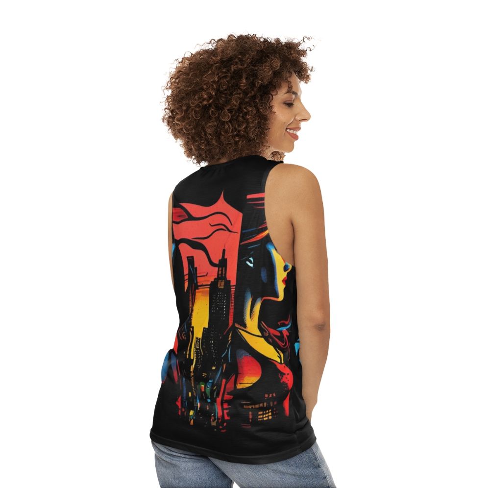 Iconic Superhero Unisex Tank Top - women back