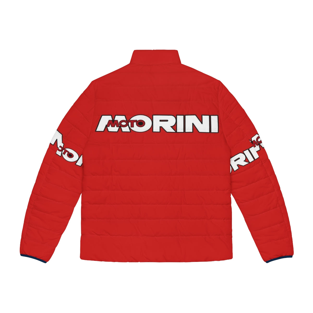 Retro Moto Morini graphic puffer jacket in classic Italian motorcycle style - Back