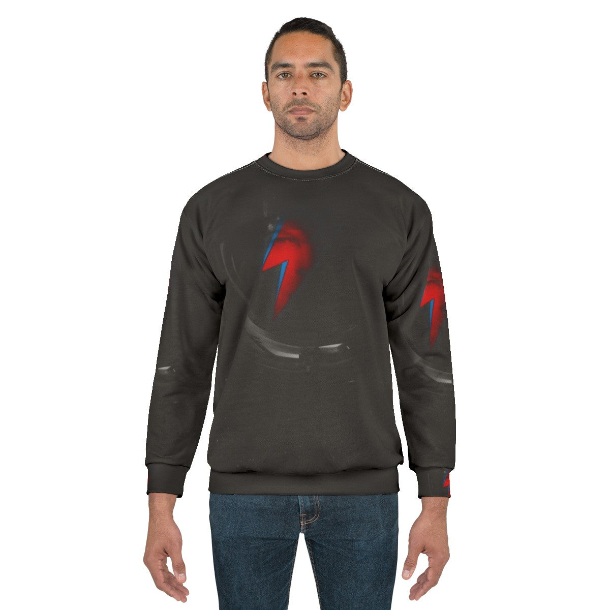 Space Odd VK Sweatshirt featuring cosmic design and David Bowie references - men