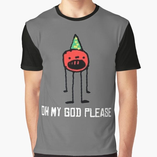 Ironic "OH MY GOD PLEASE" graphic t-shirt featuring CallMeCarson, a popular Twitch streamer and internet personality.