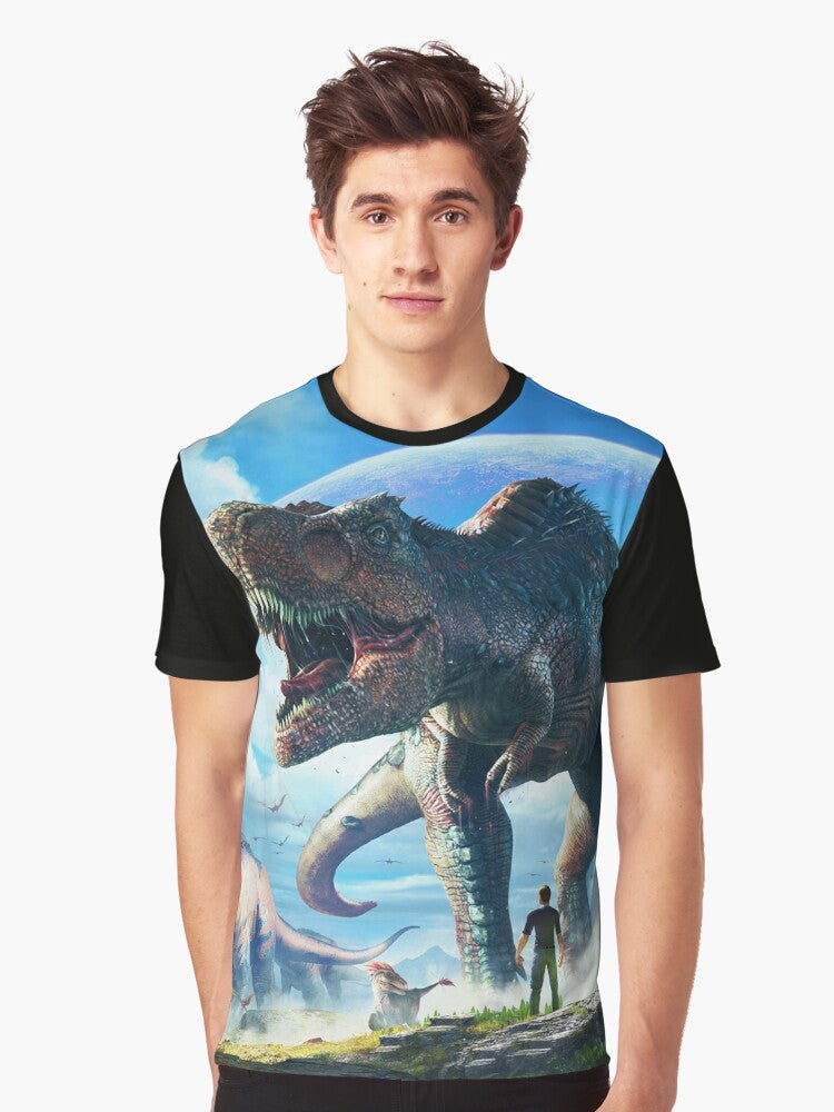 Ark Survival Evolved T-Rex Dinosaur Graphic T-Shirt - Men