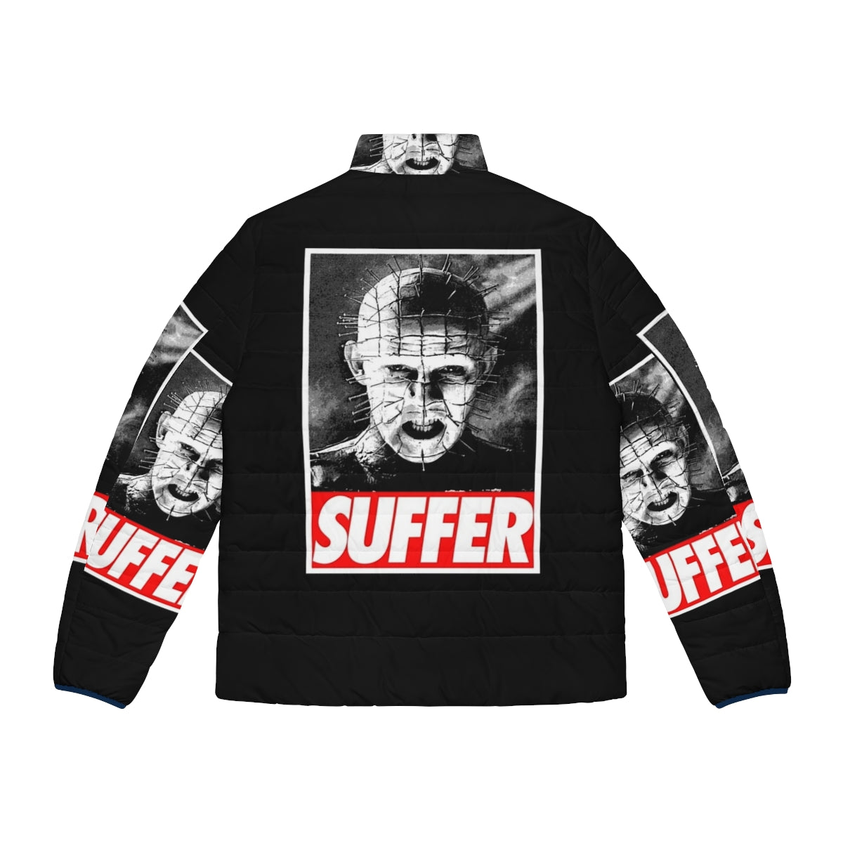 Pinhead Hellraiser Horror Movie Puffer Jacket - Back