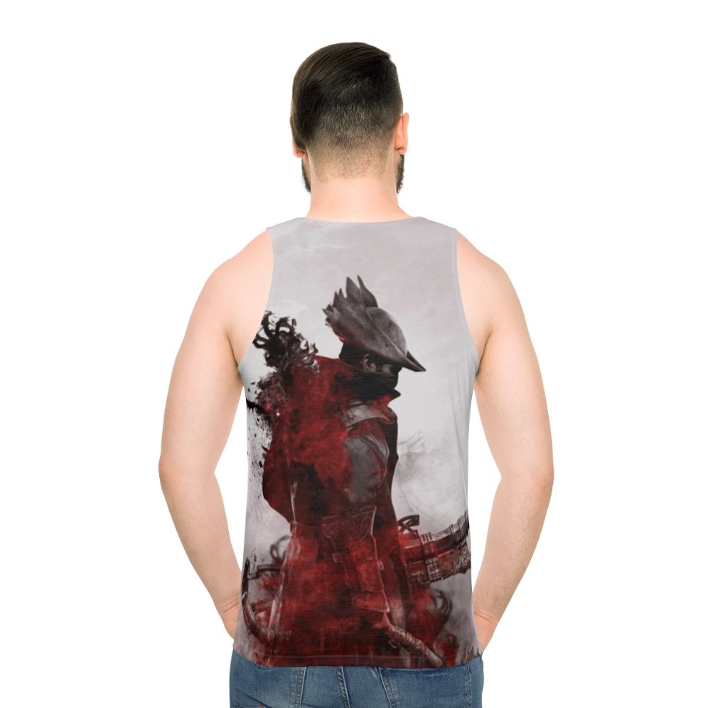 Bloodborne vector design high quality unisex tank top - men back