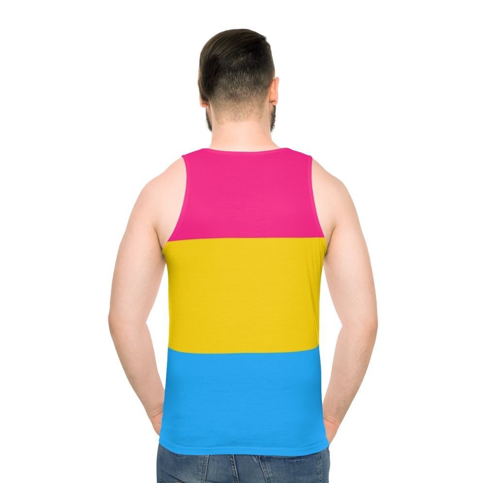 Tri-color Pride Unisex Tank Top with LGBTQ+ and Bisexual Flag Design - men back