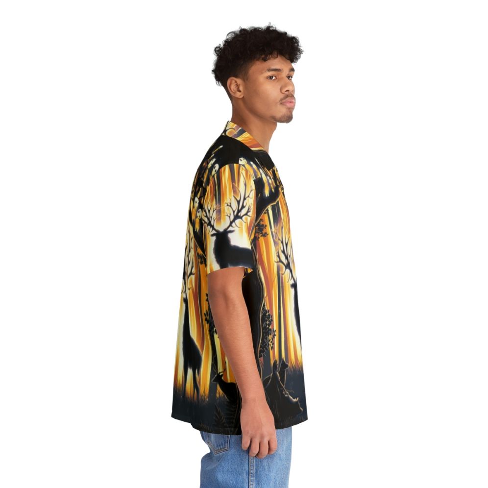 Deer God Master Of The Forest Hawaiian Shirt with nature and spiritual elements - People Pight