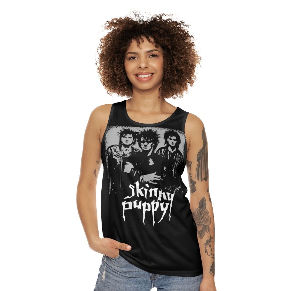 Skinny Puppy post punk and gothic unisex tank top - women