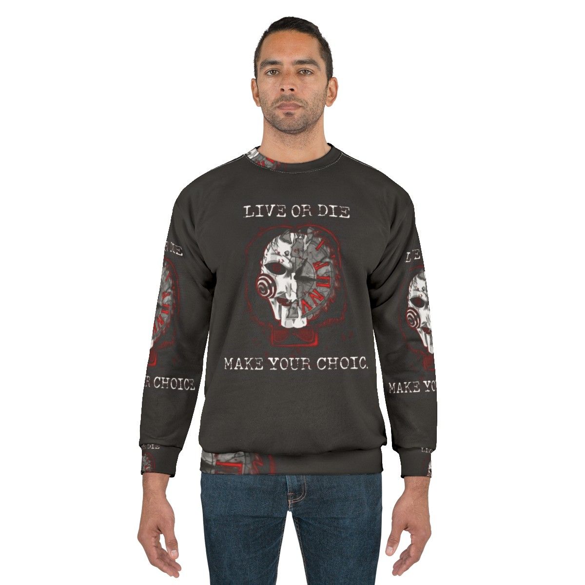 Jigsaw Saw Horror Fan Art Sweatshirt - men