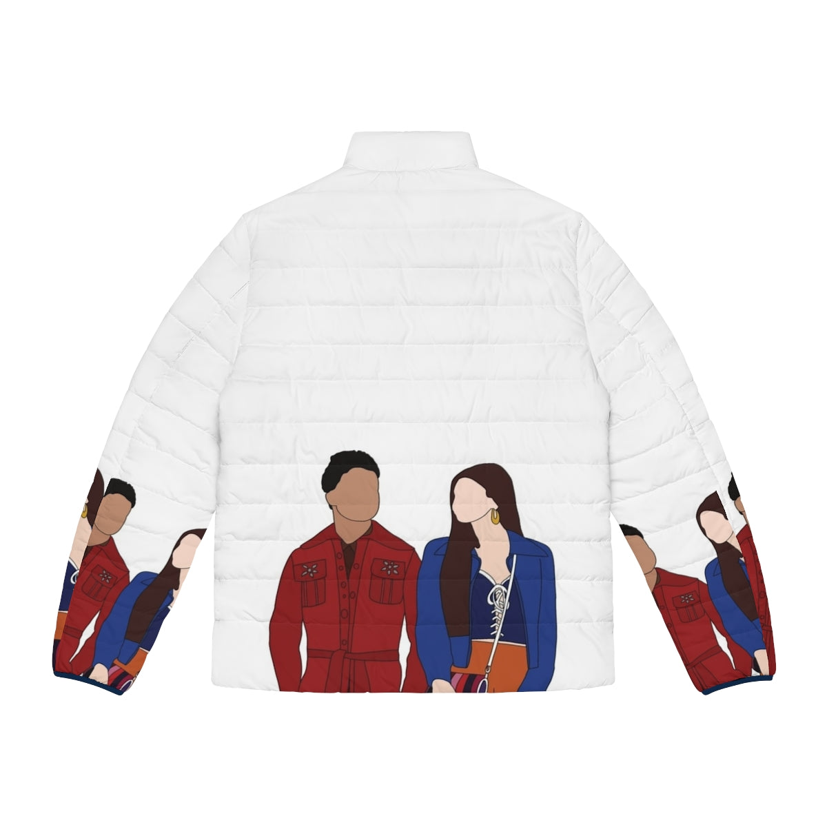 Sex Education Ruby and Anwar Puffer Jacket from Netflix - Back