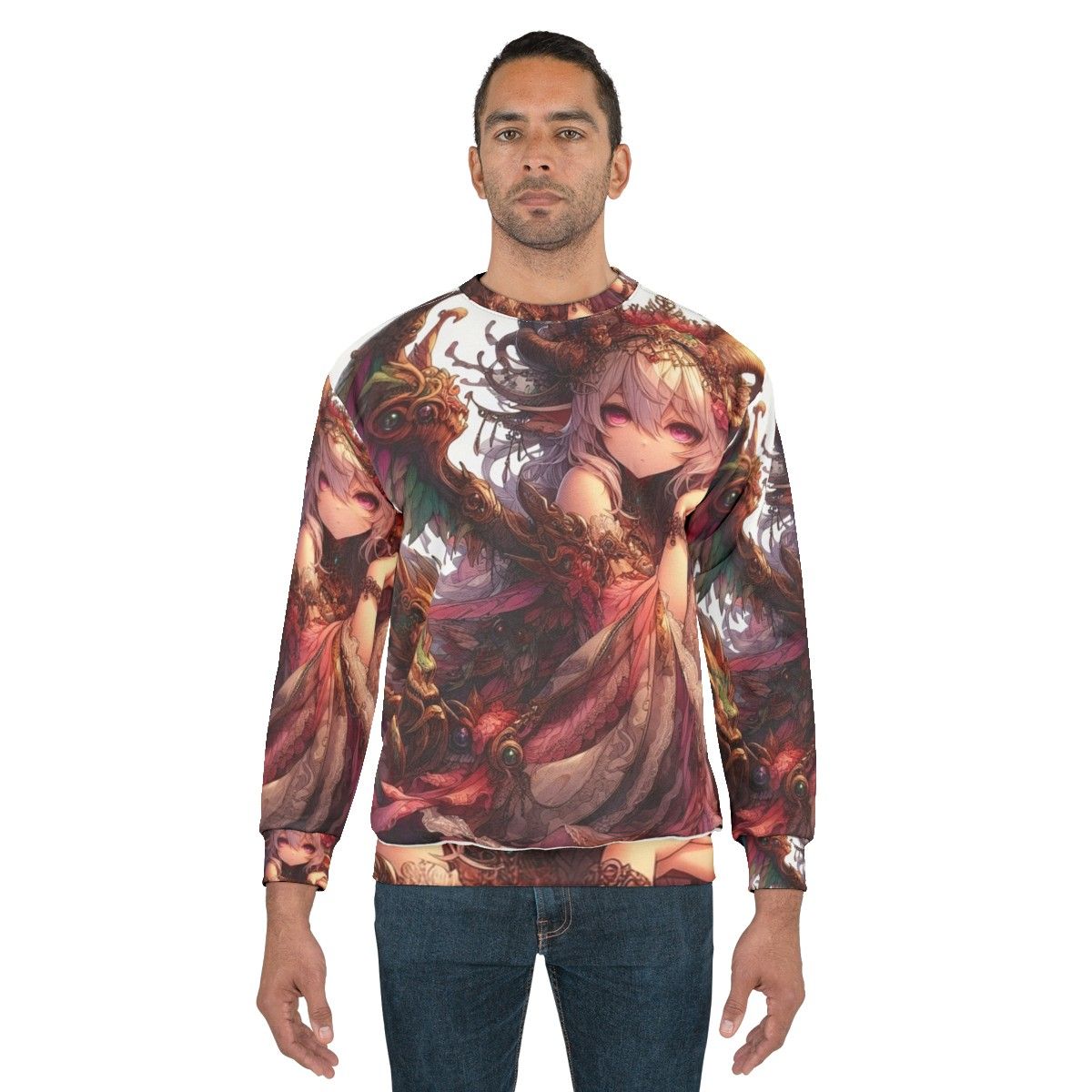 Anime-inspired sweatshirt with a beautiful kawaii design - men