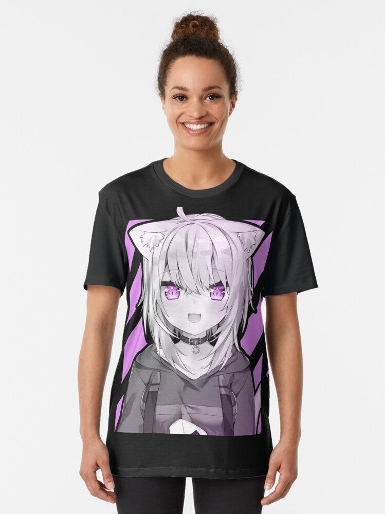 Nekomata Okayu Hololive Virtual Youtuber Anime Graphic T-Shirt - Women