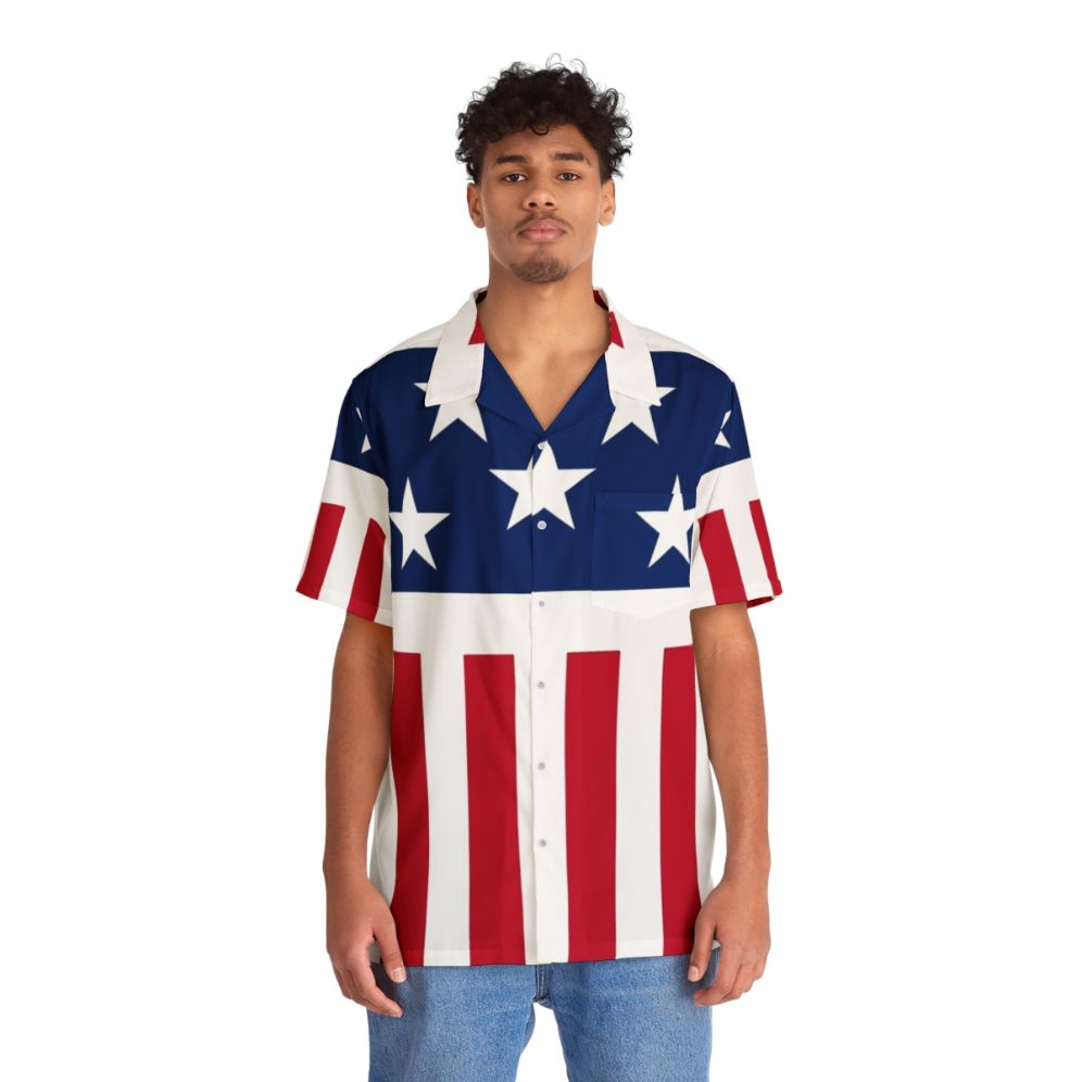 Firestarter American Flag Hawaiian Shirt - People Front