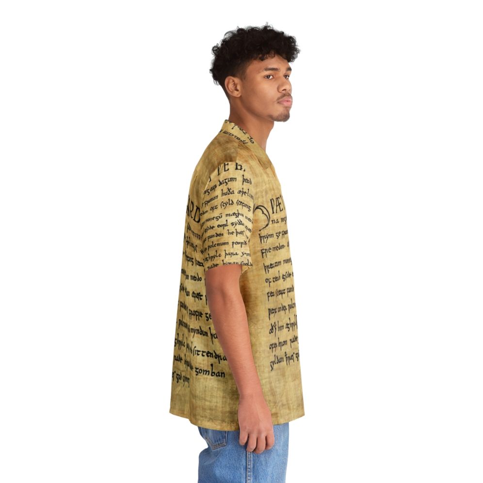 Beowulf Hawaiian Shirt featuring Old English literature theme - People Pight