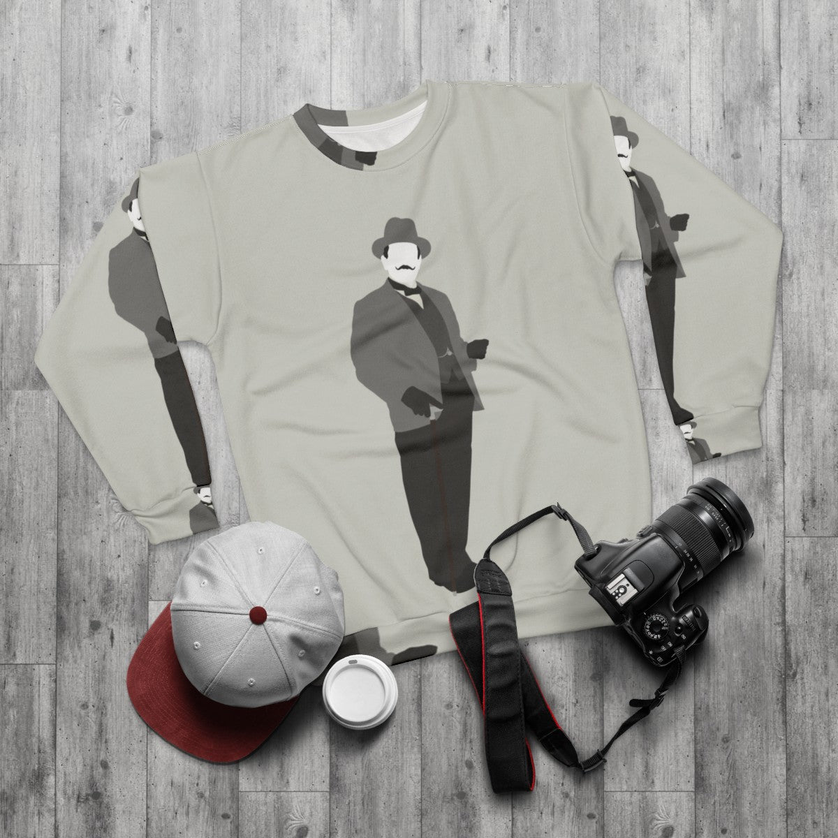 Great Detectives Hercule Poirot Sweatshirt - flat lay