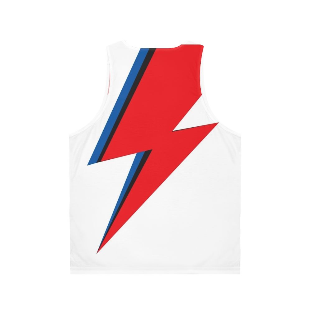 Glam rock inspired lightning bolt unisex tank top - Back