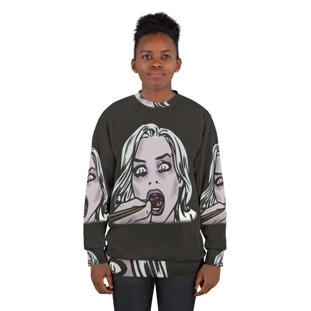 Izombie comic book style sweatshirt - women