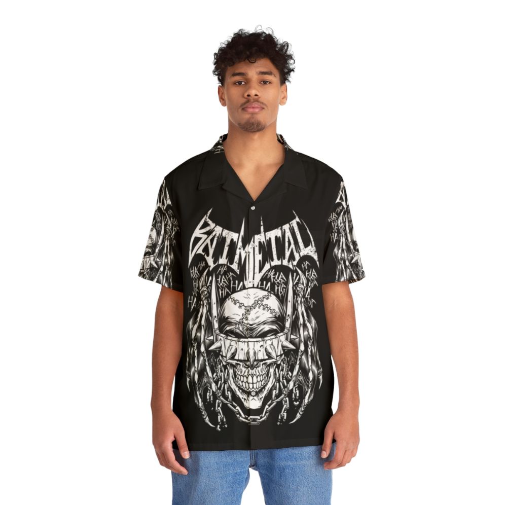 Bat Metal Hawaiian Shirt featuring comic art - People Front