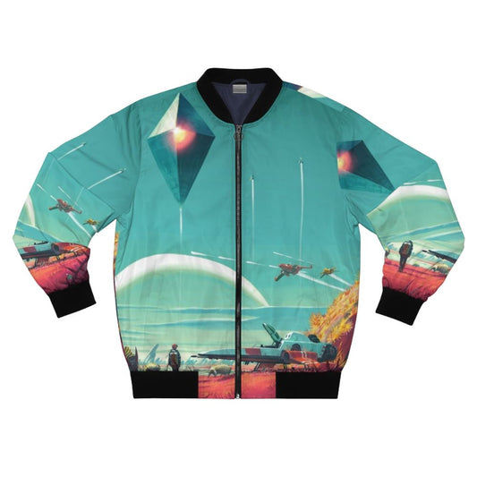 No Man's Sky Horizon Bomber Jacket featuring a spaceship design