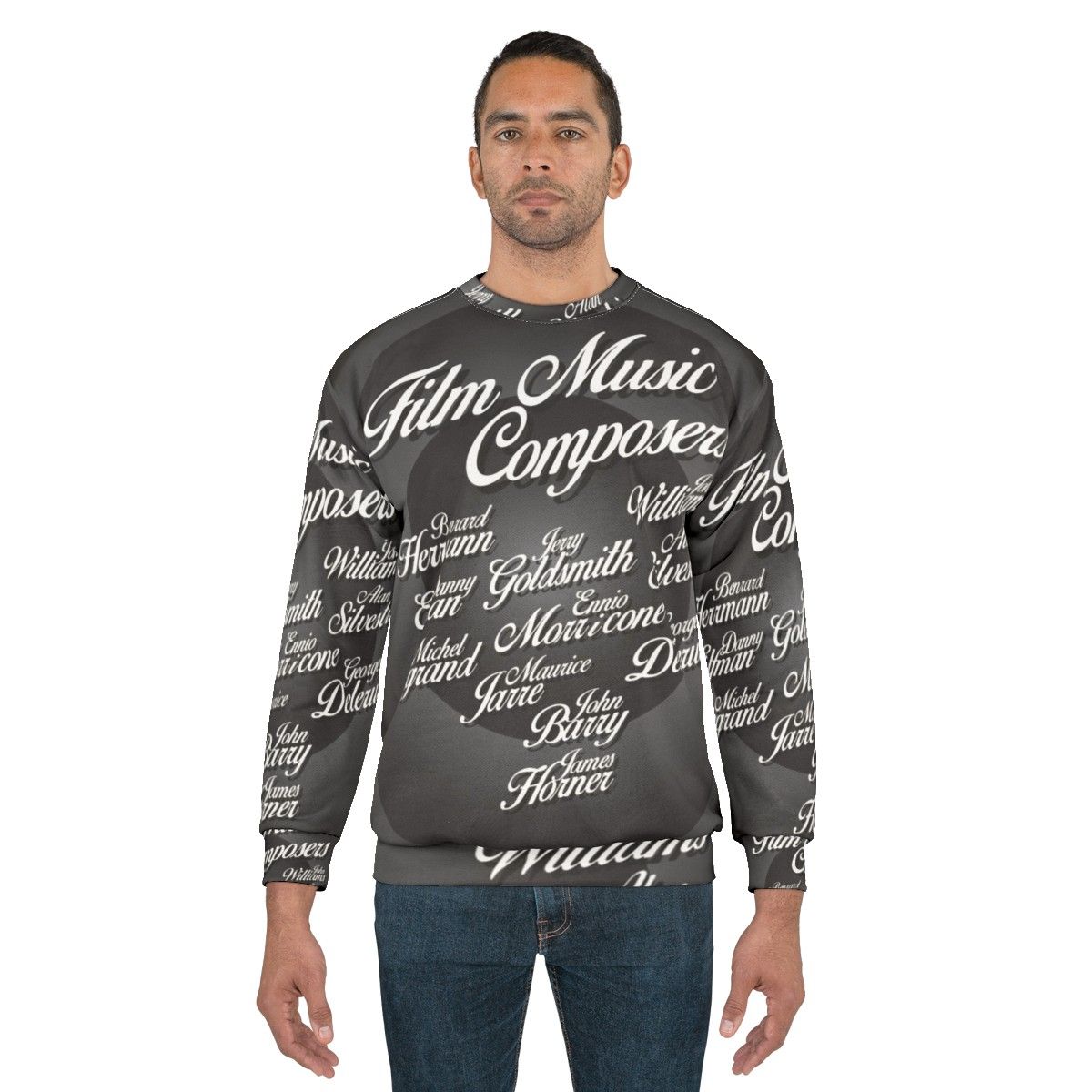 Movie Music Composers Sweatshirt featuring iconic film score composers - men