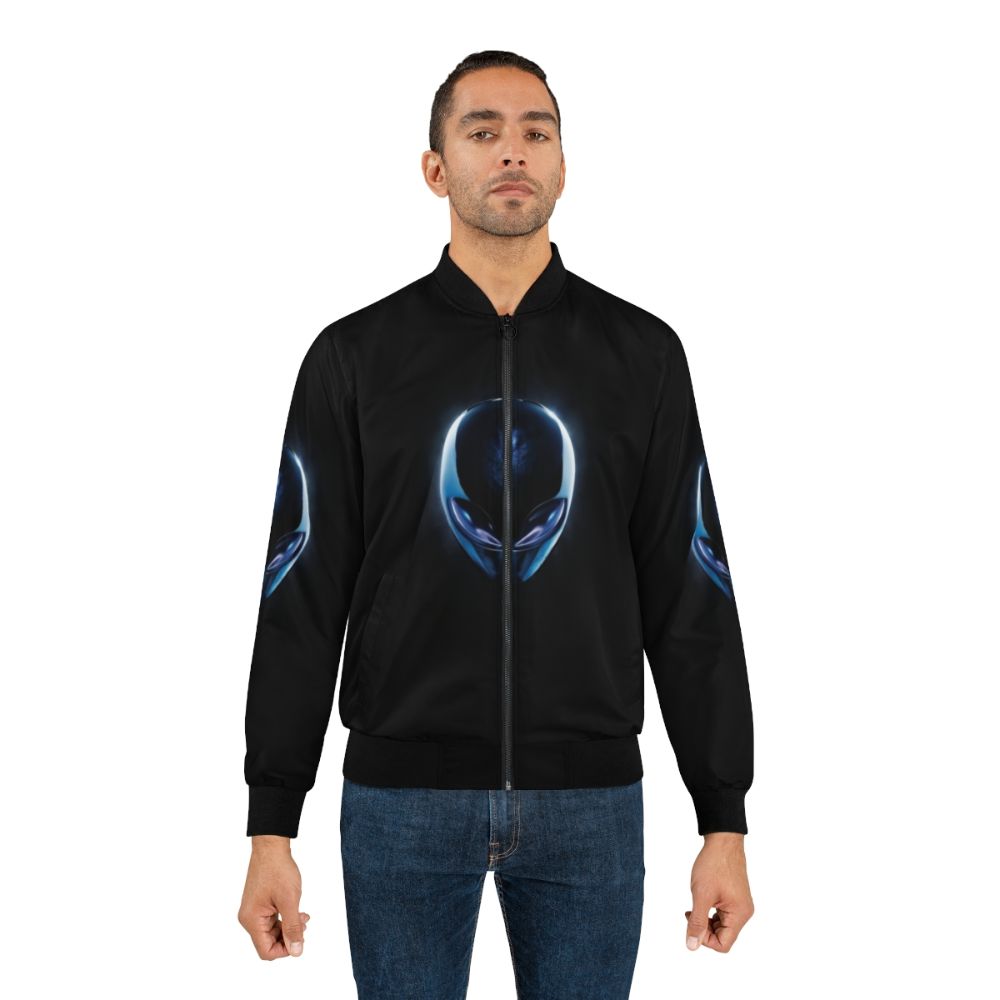 Alienware Gaming Bomber Jacket with the iconic Alienware logo and design - Lifestyle