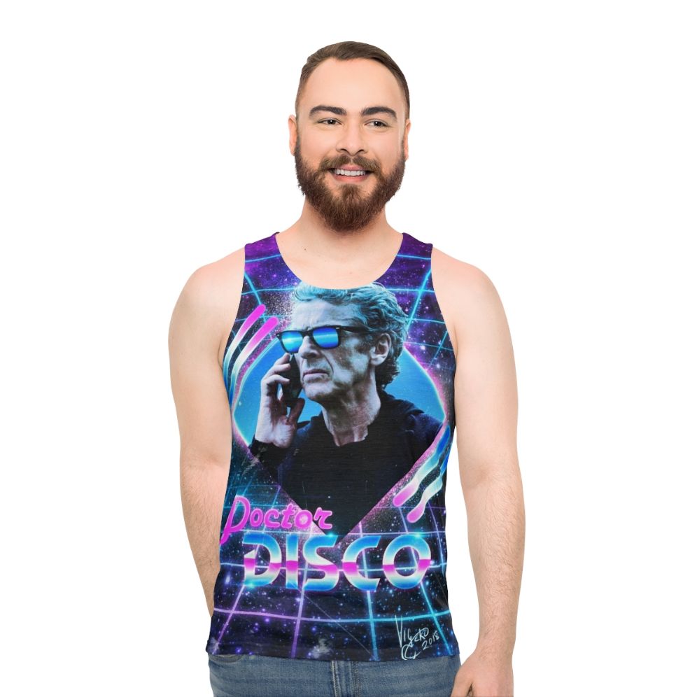 Retro Doctor Disco Unisex 12th Doctor Tank Top - men