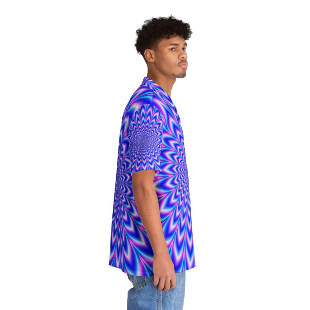 Psychedelic Hawaiian Shirt with Optical Illusion Design - People Pight