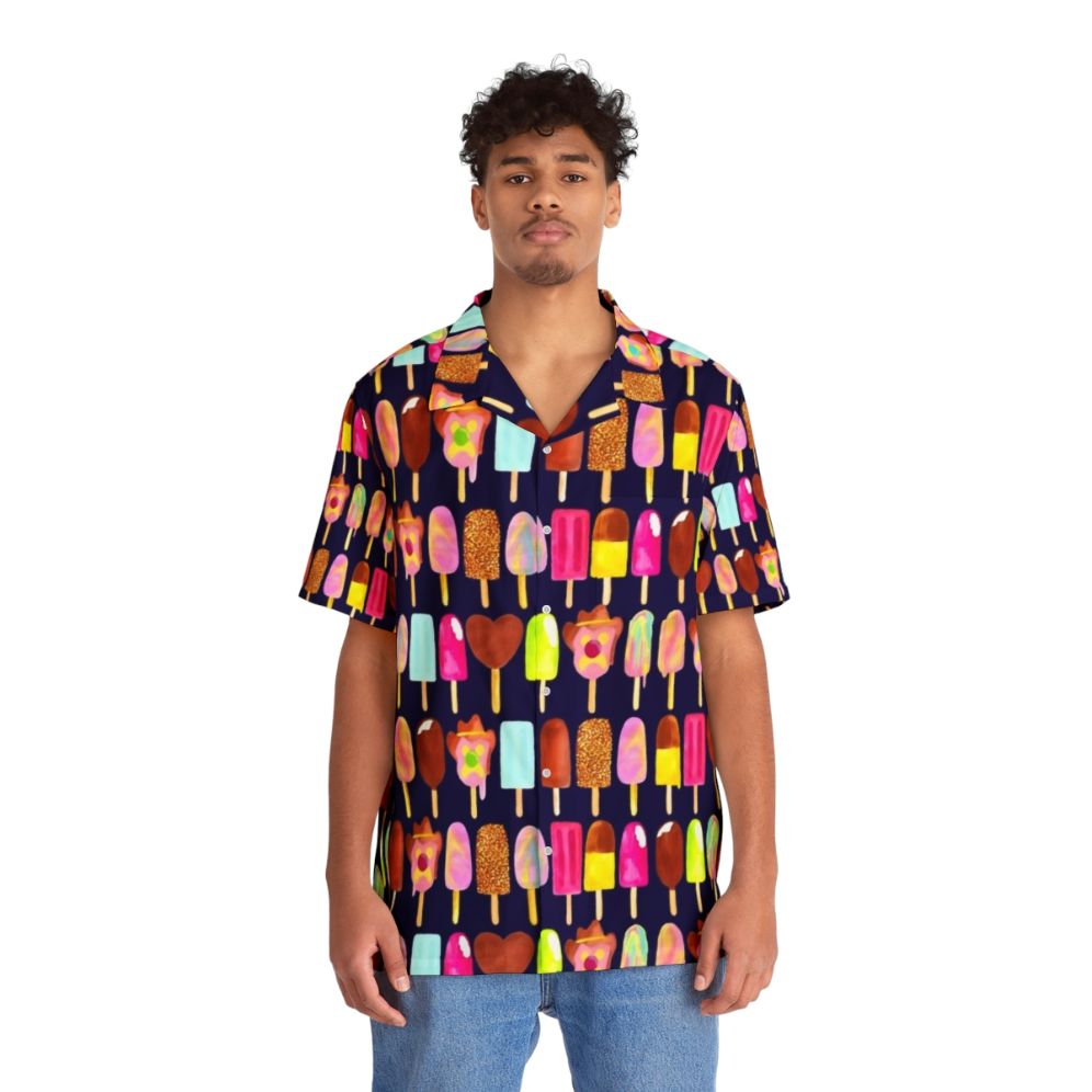 Australian Ice Cream Themed Hawaiian Shirt - People Front