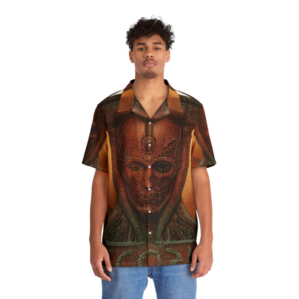 Scorn Game Themed Hawaiian Shirt - People Front