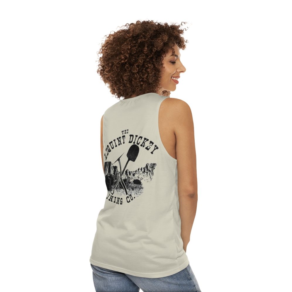 Vintage mining company unisex tank top - women back