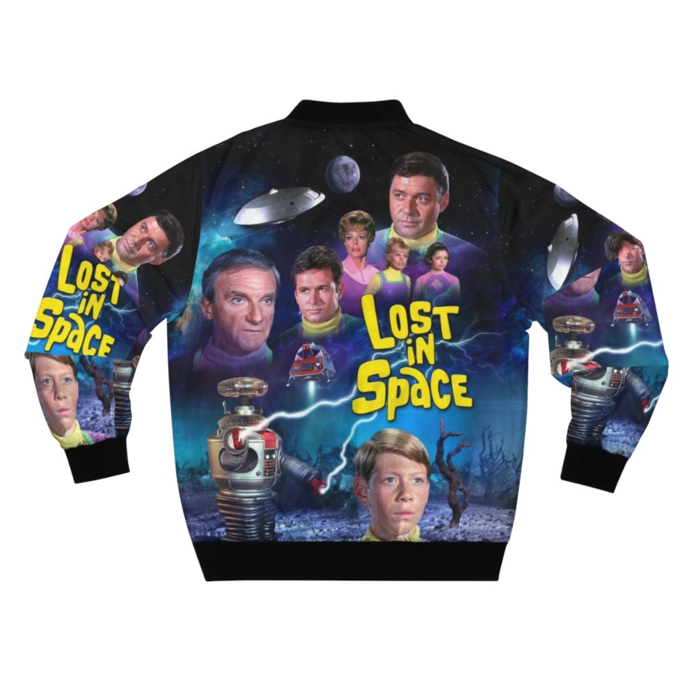 Lost in Space Season 3 space-themed bomber jacket with patch and embroidered design - Back