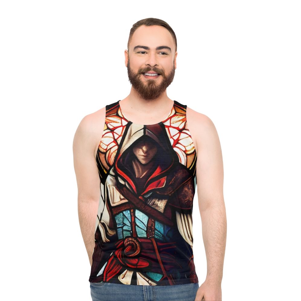 Assassin's Creed Stained Glass Unisex Tank Top - men