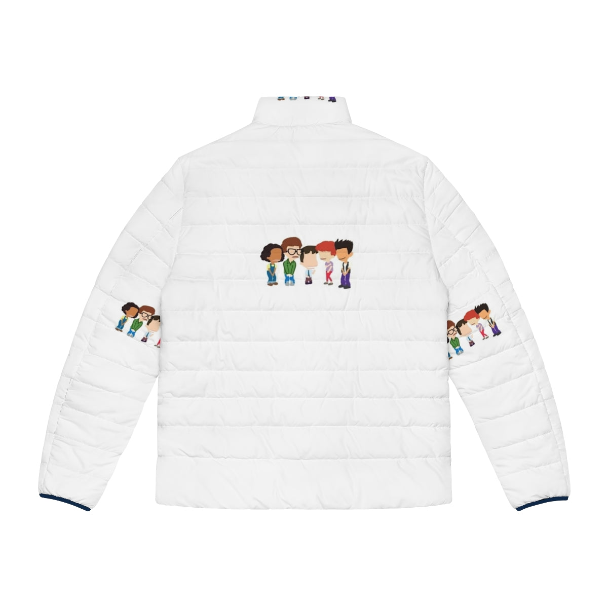 Big Mouth characters outline puffer jacket - Back