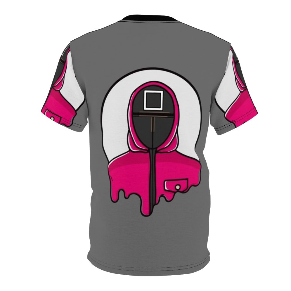 Squid Game-Inspired Guard Uniform AOP T-shirt featuring a striking and detailed design - Back