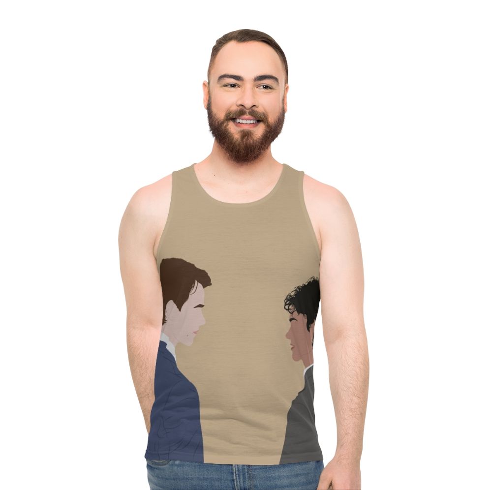 Young Royals Season 3 Unisex Tank Top with Prince Wilhelm and Simon Eriksson Design - men