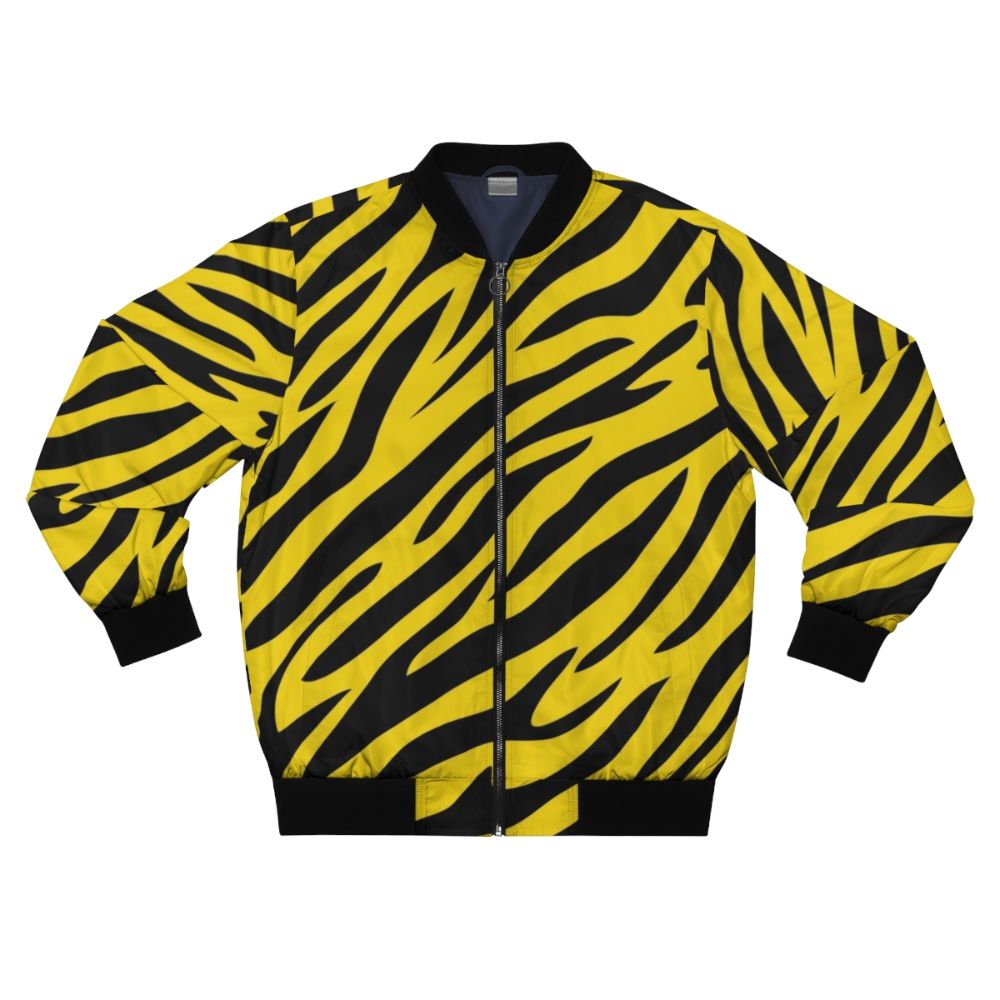 Tiger Stripes Pattern Bomber Jacket