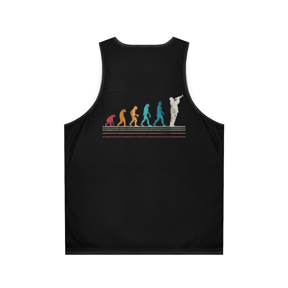 Retro trumpet evolution unisex tank top - Back