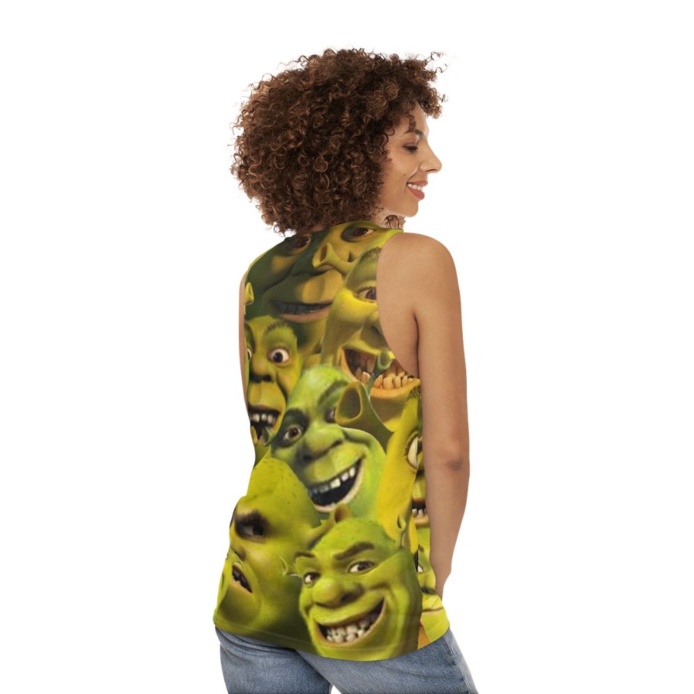 Shrek-inspired unisex tank top - women back