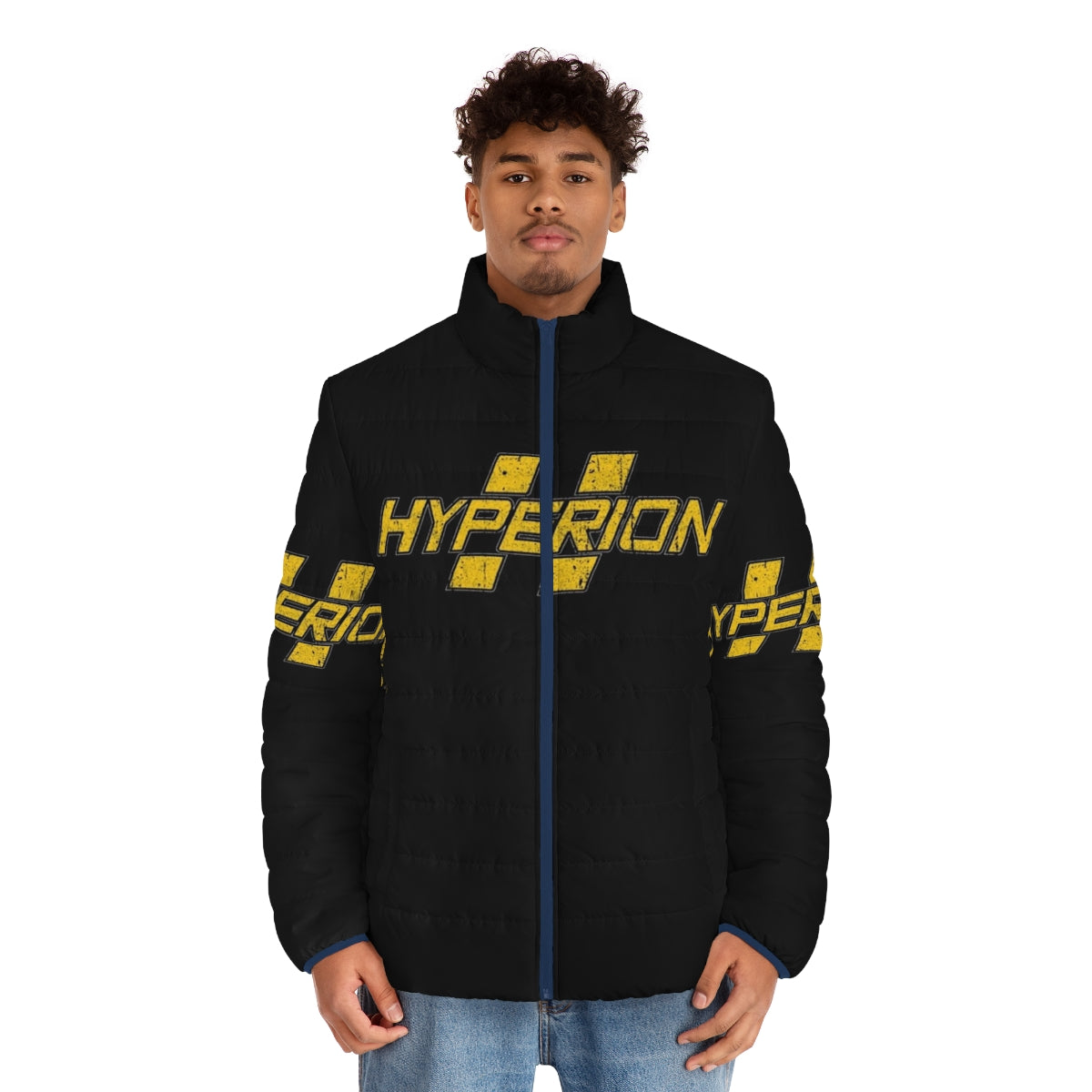 Hyperion Sci-Fi Puffer Jacket for Gamers - men front