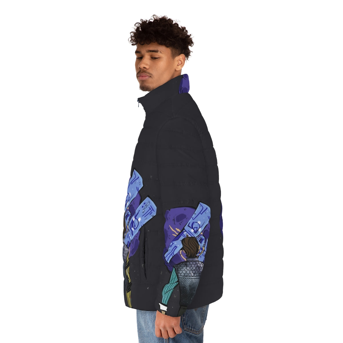 Rhys The Company Man Puffer Jacket - Borderlands Inspired Outerwear - men side left