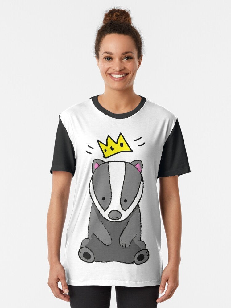 Chunt, the shapeshifting king of badgers from the Hello from the Magic Tavern podcast, featured on a graphic t-shirt design. - Women