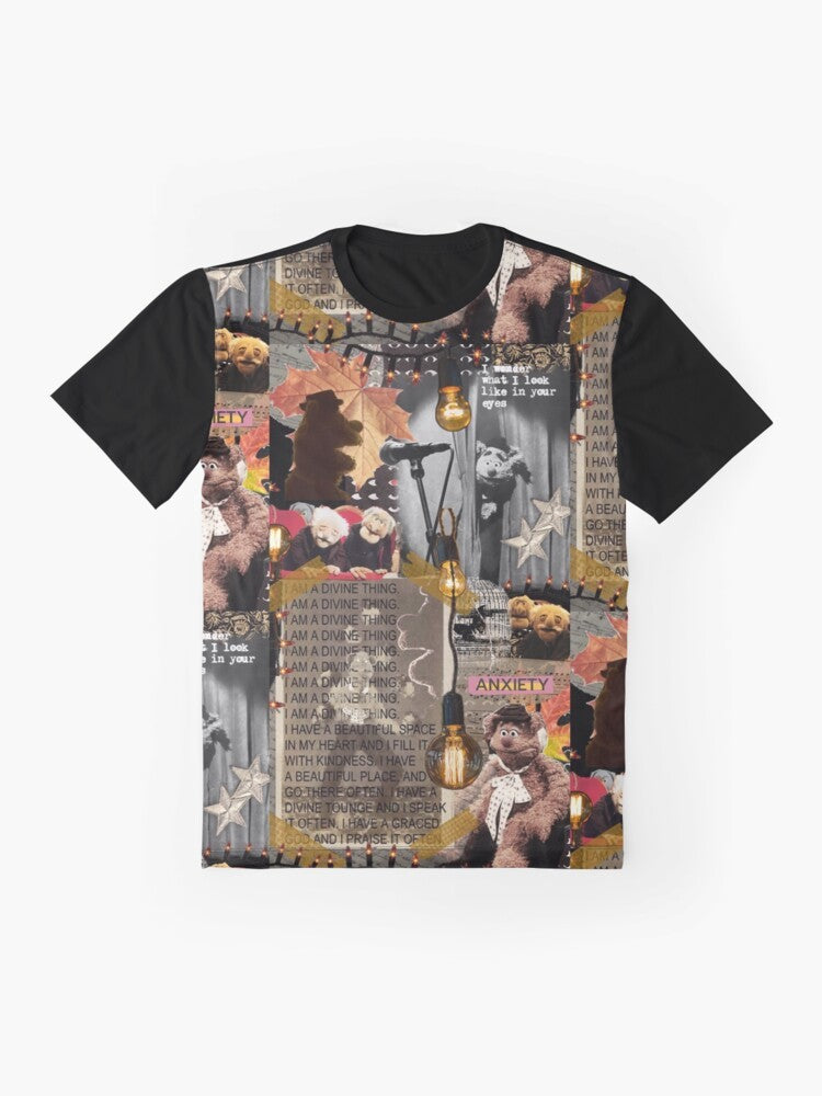 Muppets Fozzie Collage Art Graphic T-Shirt - Flat lay