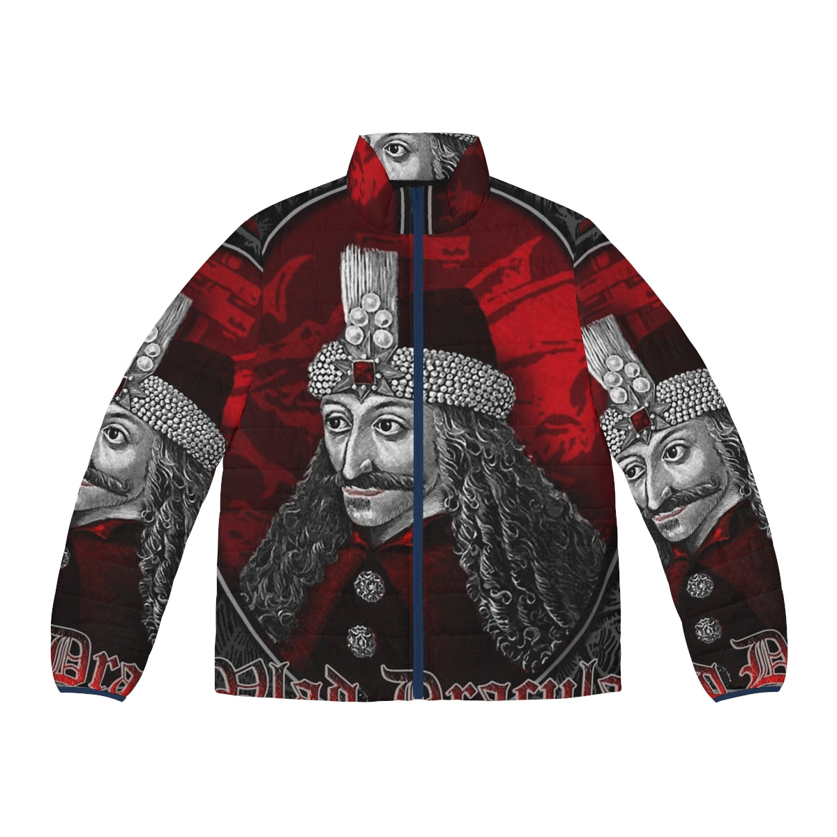 Vlad Dracula Gothic Puffer Jacket - Transylvania Vampire Fashion