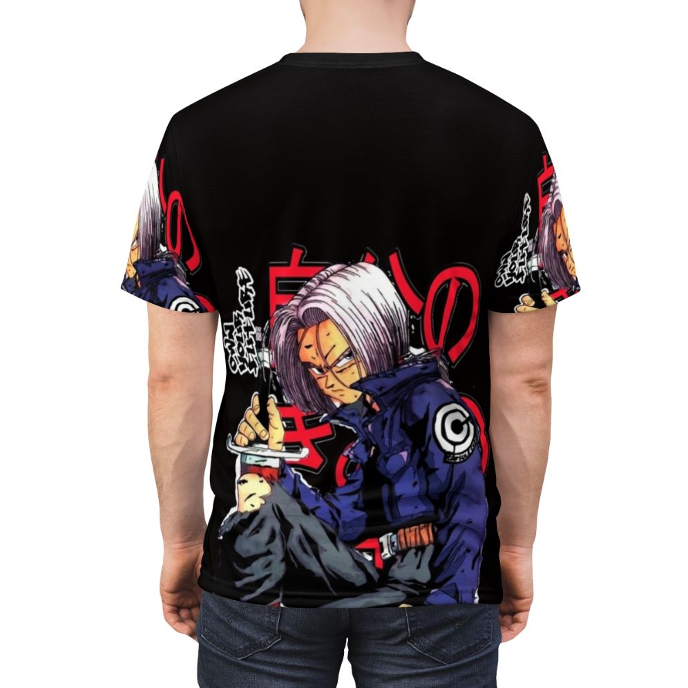 Anime-inspired DBZ Trunks T-shirt featuring Future Trunks design - men back