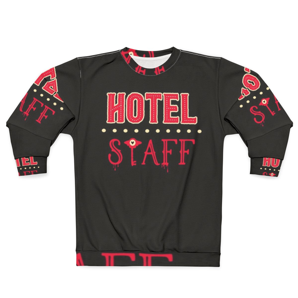 Hazbin Hotel Staff Sweatshirt featuring Alestor, Angel Dust, and other characters